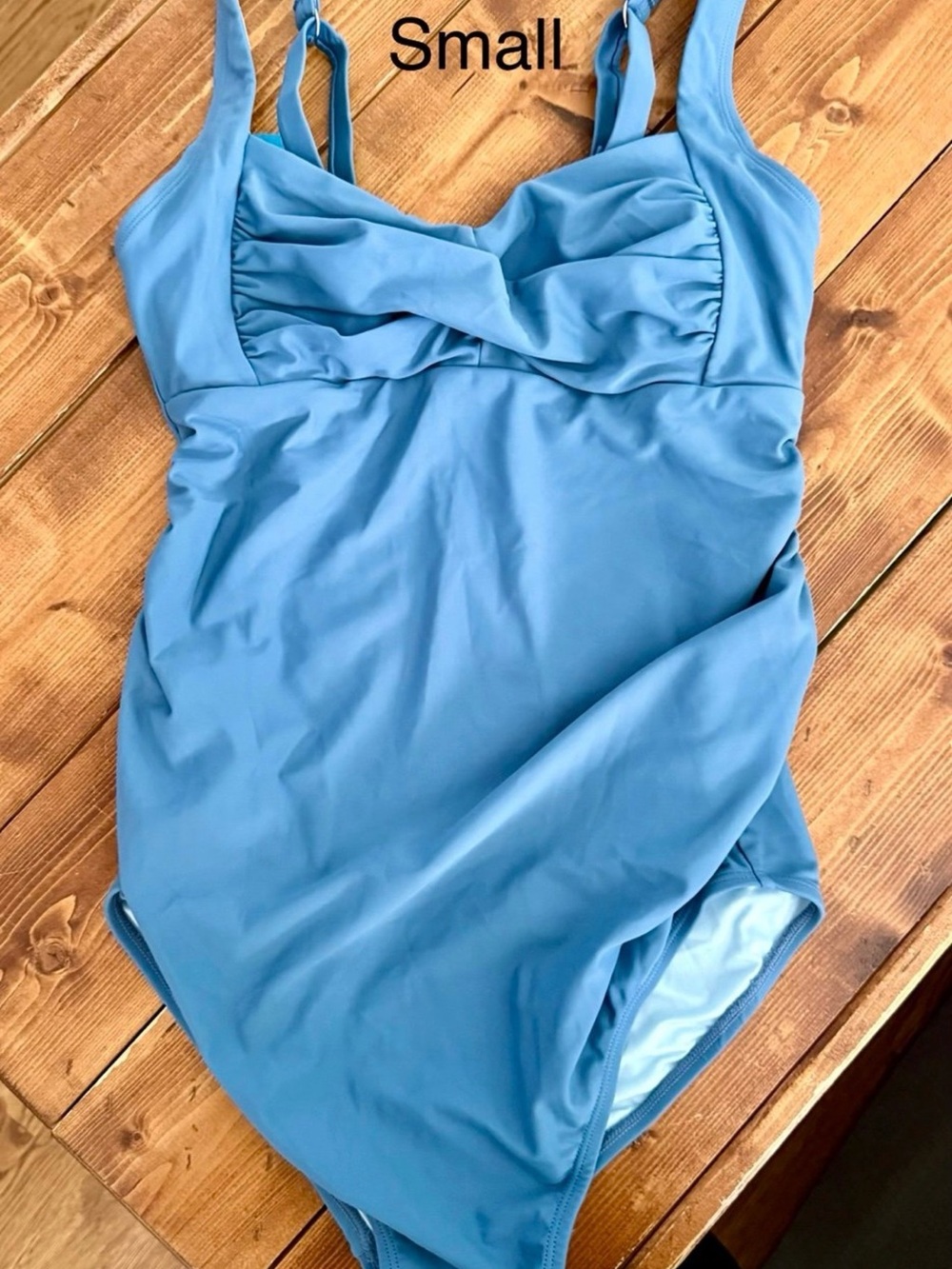 Cupshe Dusty Blue One-Piece Maternity  Swimsuit